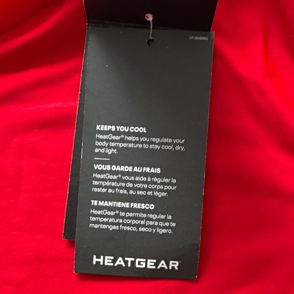 Under Armour Women's Bright Red Long Sleeve HEAT GEAR compression Tee shirt - Picture 4 of 5